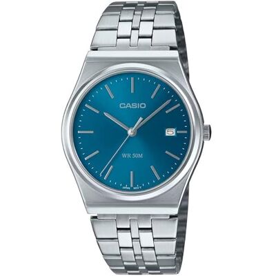 Casio Enticer män analog blå urtavla män MTP-B145D-2A2VDF (A2199), silver, retro, SILVER, Retro Casio Enticer män analog blå urtavla män MTP-B145D-2A2VDF (A2199), silver, retro, SILVER, Retro