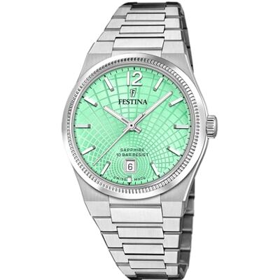 Festina SWISS MADE RELOGIO, grönt, armband, Grön, Armband Festina SWISS MADE RELOGIO, grönt, armband, Grön, Armband