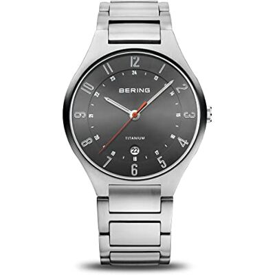 BERING Män Analogt Quarz Titanium Collection armbandsur med Titan Armband och Safirglas BERING Män Analogt Quarz Titanium Collection armbandsur med Titan Armband och Safirglas