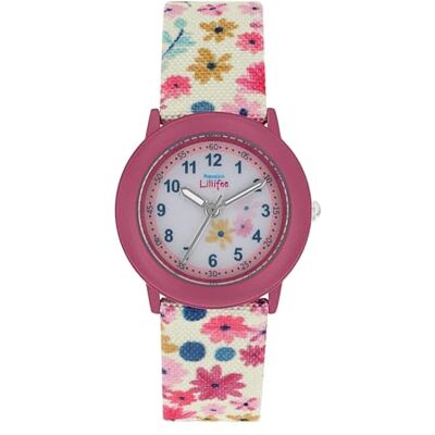 Prinzessin Lillifee Prinsessan Lillifee armbandsur för flickor, barnklocka, kvartsklocka analog med textilarmband, 3 bar vattentät, gåva till dotter och barnbarn, levereras i klocklåda Prinzessin Lillifee Prinsessan Lillifee armbandsur för flickor, barnklocka, kvartsklocka analog med textilarmband, 3 bar vattentät, gåva till dotter och barnbarn, levereras i klocklåda