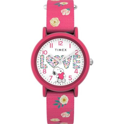 Timex Peanuts Color Rush Floral Tw2W83200 Klocka, Dam, 34 Mm, Rosa Textilarmband Och Vit Urtavla Timex Peanuts Color Rush Floral Tw2W83200 Klocka, Dam, 34 Mm, Rosa Textilarmband Och Vit Urtavla