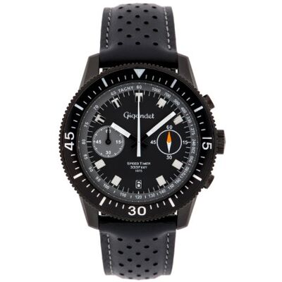 Gigandet Män analog japanskt kvartsurverk klocka med läderarmband 5VNAG7NE/007, svart, Retro Gigandet Män analog japanskt kvartsurverk klocka med läderarmband 5VNAG7NE/007, svart, Retro