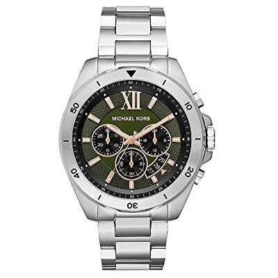 Michael Kors Brecken Herrklocka, kronografverk med armband i rostfritt stål eller läder Michael Kors Brecken Herrklocka, kronografverk med armband i rostfritt stål eller läder