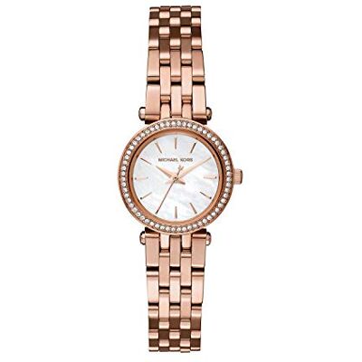 Michael Kors Darci Damklocka, roséguldfärgad Quartz tregångsverk med armband i rostfritt stål Michael Kors Darci Damklocka, roséguldfärgad Quartz tregångsverk med armband i rostfritt stål