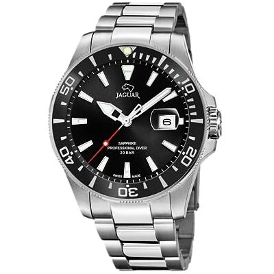 JAGUAR J860/d, Modell Klocka Executive Samling Box 43 5 Mm Svart Med Strap Stål Par Unisex Vuxen, Unik, Svart Mm Med Stålrem För Riddare Pack 100 JAGUAR J860/d, Modell Klocka Executive Samling Box 43 5 Mm Svart Med Strap Stål Par Unisex Vuxen, Unik, Svart Mm Med Stålrem För Riddare Pack 100