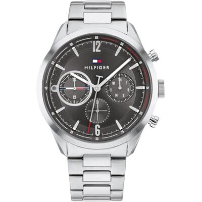 Tommy Hilfiger THW Analogt kvartsur för män med rem i rostfritt stål 1791943 Tommy Hilfiger THW Analogt kvartsur för män med rem i rostfritt stål 1791943