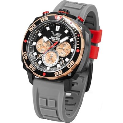Vostok Europe Systema Periodicum Chronograph 20ATM K1 kvartsur för män mineralglas med utbytbar rem Vostok Europe Systema Periodicum Chronograph 20ATM K1 kvartsur för män mineralglas med utbytbar rem