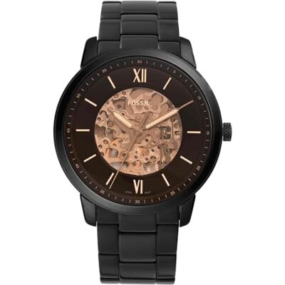 Fossil Neutra klocka för herrar, Automatiskt urverk med armband i rostfritt stål eller läder Fossil Neutra klocka för herrar, Automatiskt urverk med armband i rostfritt stål eller läder