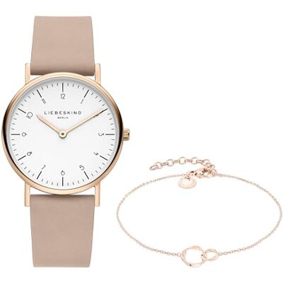 LIEBESKIND Berlin Set armbandsur & armband LS-0140-LQB Lederband LIEBESKIND Berlin Set armbandsur & armband LS-0140-LQB Lederband