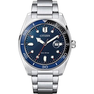 Citizen Män analog kvarts klocka med rostfritt stål armband AW1761-89L, silver, silver, Einheitsgröße, Sportig Citizen Män analog kvarts klocka med rostfritt stål armband AW1761-89L, silver, silver, Einheitsgröße, Sportig