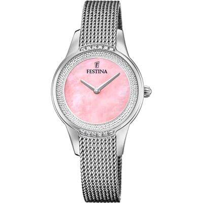 Festina Dress Watch F20494/5, rosa, klassiskt runt stål, Rosa, klassiskt runt stål Festina Dress Watch F20494/5, rosa, klassiskt runt stål, Rosa, klassiskt runt stål