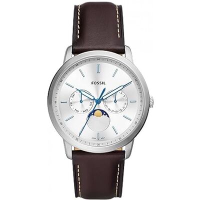 Fossil Neutra herrklocka, multifunktionsverk med månfas, armband i rostfritt stål eller läder Fossil Neutra herrklocka, multifunktionsverk med månfas, armband i rostfritt stål eller läder