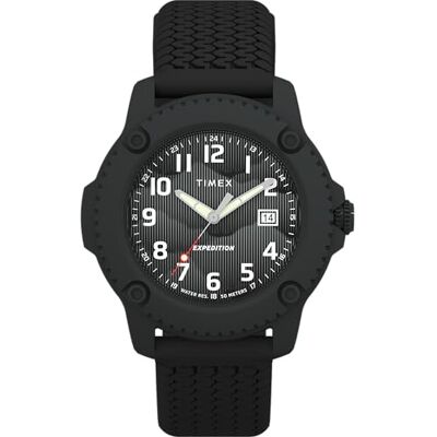 Timex TW4B34800 Expedition Timmer Kvartsur på 42 mm för män – svart silikonrem med svart urtavla och svart boett Timex TW4B34800 Expedition Timmer Kvartsur på 42 mm för män – svart silikonrem med svart urtavla och svart boett