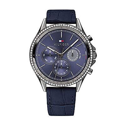Tommy Hilfiger Damer multi urtavla kvarts klocka med läder armband 1781979 Tommy Hilfiger Damer multi urtavla kvarts klocka med läder armband 1781979