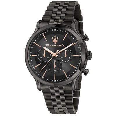 Maserati Epoca Limited Edition kollektion herrklocka, kronograf, kvarts, Mörkgrå', 42mm, Lyx Maserati Epoca Limited Edition kollektion herrklocka, kronograf, kvarts, Mörkgrå', 42mm, Lyx