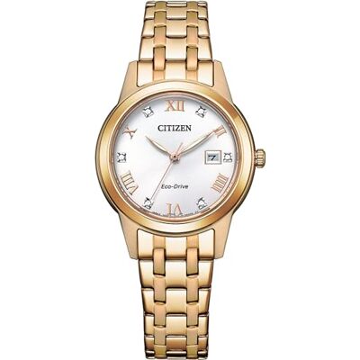 Citizen Analog eko-drive-klocka för kvinnor med rostfritt stål armband elegans, Roséguld, Einheitsgröße, Armband Citizen Analog eko-drive-klocka för kvinnor med rostfritt stål armband elegans, Roséguld, Einheitsgröße, Armband