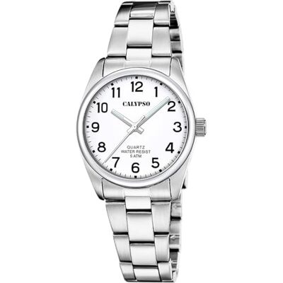 Calypso Dress Watch K5863/1, vit, armband, Vit, armband Calypso Dress Watch K5863/1, vit, armband, Vit, armband