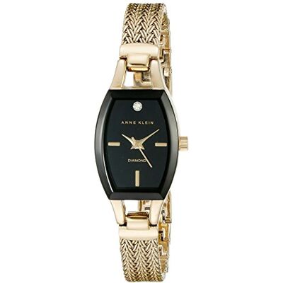 Anne Klein klänning klocka AK/2184BKGB, guld/Svart, Kvartsurverk Anne Klein klänning klocka AK/2184BKGB, guld/Svart, Kvartsurverk