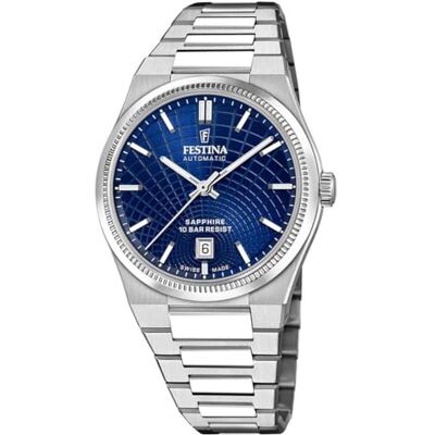 Festina Swiss tillverkad automatisk klocka i stål med armband F20083/2 Festina Swiss tillverkad automatisk klocka i stål med armband F20083/2