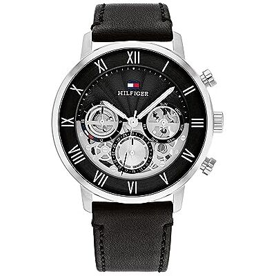 Tommy Hilfiger Watch 1710565, svart, Rem Tommy Hilfiger Watch 1710565, svart, Rem