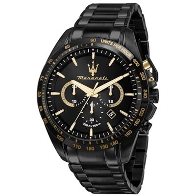 Maserati Milstolpe Herrklocka LIMITED EDITION, kvartsur, kronograf R8873612051, Svart, 45mm, armband Maserati Milstolpe Herrklocka LIMITED EDITION, kvartsur, kronograf R8873612051, Svart, 45mm, armband