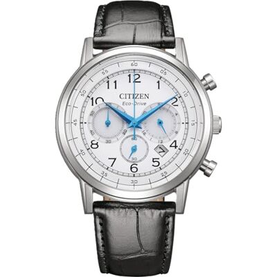 Citizen CA4630 Eco-Drive Solar Chrono herrklocka med 42 mm diameter i olika varianter, svart, Rem Citizen CA4630 Eco-Drive Solar Chrono herrklocka med 42 mm diameter i olika varianter, svart, Rem