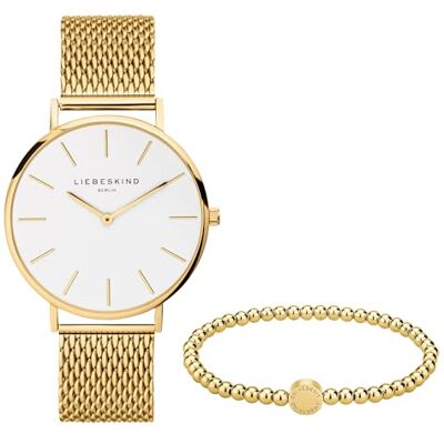 LIEBESKIND LS-0091-MQB Klocka, Vit, Guld, 38 mm LIEBESKIND LS-0091-MQB Klocka, Vit, Guld, 38 mm
