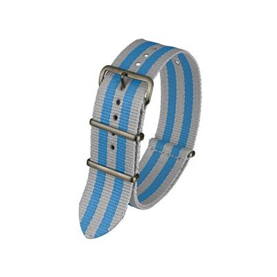 Davis BNN3BGREY/BLUE-22 blandat klockarmband nylon grå Davis BNN3BGREY/BLUE-22 blandat klockarmband nylon grå
