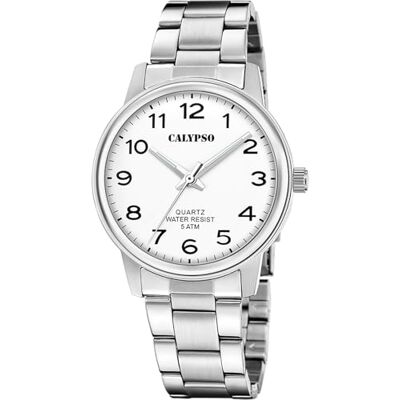 Calypso Casual Watch K5864/1, vit, armband, Vit, armband Calypso Casual Watch K5864/1, vit, armband, Vit, armband