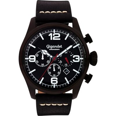 Gigandet Analog kvarts klocka för män med rostfritt stål armband 6VNAG20NE/003, svart Gigandet Analog kvarts klocka för män med rostfritt stål armband 6VNAG20NE/003, svart
