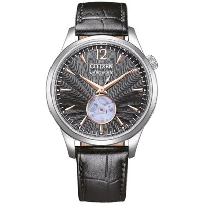 Citizen Analog automatisk klocka för män med läderarmband NH9131-14E, svart, Einheitsgröße, Rem Citizen Analog automatisk klocka för män med läderarmband NH9131-14E, svart, Einheitsgröße, Rem