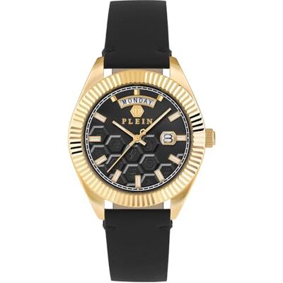 Philipp Plein mäns analog kvartsklocka med läderrem PWPVA0224 Philipp Plein mäns analog kvartsklocka med läderrem PWPVA0224