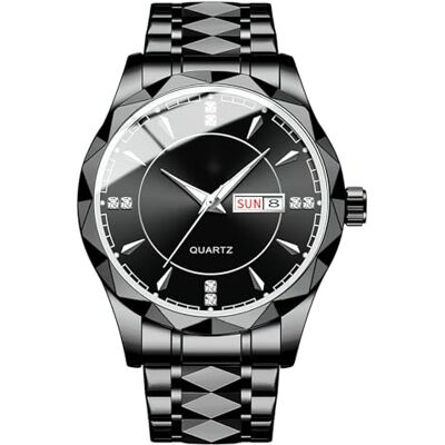 Basfur Watch Bot-Mon-Ho-101-09, Svart urtavla/svart rem #1, Modern Basfur Watch Bot-Mon-Ho-101-09, Svart urtavla/svart rem #1, Modern