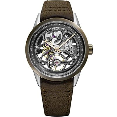 RAYMOND WEIL Raymond Eftersom Freelancer herrarmbandsur – 2785 -SBC-6000 – rund – mekaniskt skelett med automatisk hiss, #mörk, boite 42 mm, rem RAYMOND WEIL Raymond Eftersom Freelancer herrarmbandsur – 2785 -SBC-6000 – rund – mekaniskt skelett med automatisk hiss, #mörk, boite 42 mm, rem