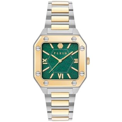 Philipp Plein damklocka analog kvarts plein Edge rostfritt stål, flerfärgad, Armband Philipp Plein damklocka analog kvarts plein Edge rostfritt stål, flerfärgad, Armband