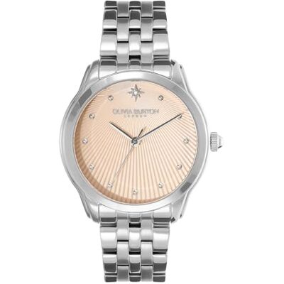 Olivia Burton analog kvartsur för damkollektion Starlight med silverarmband i rostfritt stål – 2400047, rosa Olivia Burton analog kvartsur för damkollektion Starlight med silverarmband i rostfritt stål – 2400047, rosa