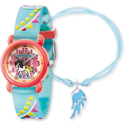 Engelsrufer Hjärtängel barnklockset med karusellmotiv – analog klocka, robust plasthölje, mjukt band, 27 mm, 3 atm med matchande nylonarmband och pennfodral, S, plast rostfritt stål Plast Rostfritt stål Emalj, Engelsrufer Hjärtängel barnklockset med karusellmotiv – analog klocka, robust plasthölje, mjukt band, 27 mm, 3 atm med matchande nylonarmband och pennfodral, S, plast rostfritt stål Plast Rostfritt stål Emalj,