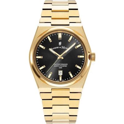 B JACQUES DU MANOIR Jacques Du Manoir analog klocka för män med armband i rostfritt stål JWG03504, Guld B JACQUES DU MANOIR Jacques Du Manoir analog klocka för män med armband i rostfritt stål JWG03504, Guld
