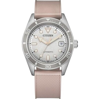 Citizen NJ0229-07A automatisk klocka rostfritt stål hölje 39 mm mineralglas silikonband Citizen NJ0229-07A automatisk klocka rostfritt stål hölje 39 mm mineralglas silikonband
