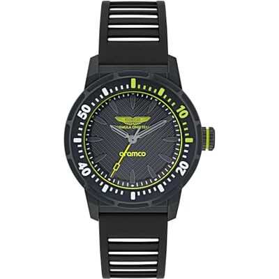 Aston Martin herrklocka analog kvarts AM formula 1 MTFO1 silikon, GUL Aston Martin herrklocka analog kvarts AM formula 1 MTFO1 silikon, GUL