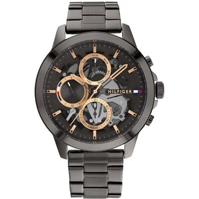 Tommy Hilfiger Herr analog kvartsklocka med rostfritt stål rem 1710479 Tommy Hilfiger Herr analog kvartsklocka med rostfritt stål rem 1710479