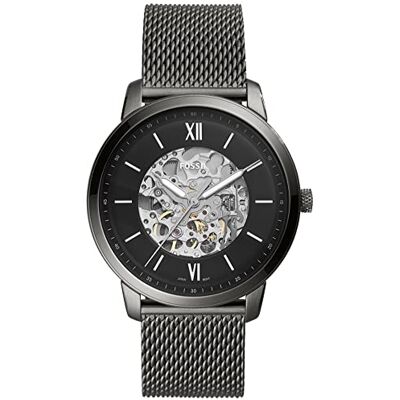 Fossil Neutra klocka för herrar, Automatiskt urverk med armband i rostfritt stål eller läder Fossil Neutra klocka för herrar, Automatiskt urverk med armband i rostfritt stål eller läder