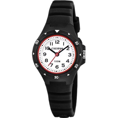 Calypso Unisex barn analog kvartsklocka med polykarbonatrem K5846/6, Vitt, armband Calypso Unisex barn analog kvartsklocka med polykarbonatrem K5846/6, Vitt, armband