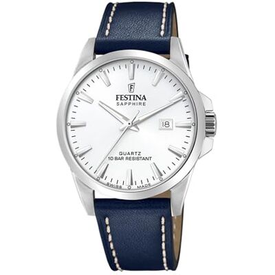 Festina Män analog kvartsklocka med läderarmband F20025/2 Festina Män analog kvartsklocka med läderarmband F20025/2