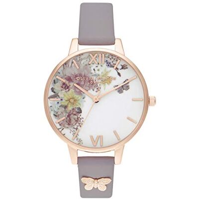 Olivia Burton Damer analog kvarts klocka med läderarmband OB16EG129 Olivia Burton Damer analog kvarts klocka med läderarmband OB16EG129