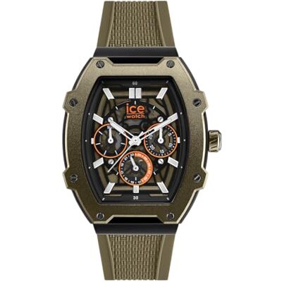 ICE-WATCH ICE boliday Khaki black skel Steel Montre verte pour homme avec bracelet en silicone 024369 (Medium) ICE-WATCH ICE boliday Khaki black skel Steel Montre verte pour homme avec bracelet en silicone 024369 (Medium)