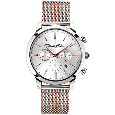 THOMAS SABO herr analog kvarts klocka med rostfritt stål armband WA0287-283-201-42 mm, Armband THOMAS SABO herr analog kvarts klocka med rostfritt stål armband WA0287-283-201-42 mm, Armband