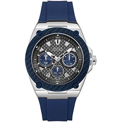 GUESS herr Chronograph kvartsklocka med silikonarmband W1049G1 GUESS herr Chronograph kvartsklocka med silikonarmband W1049G1