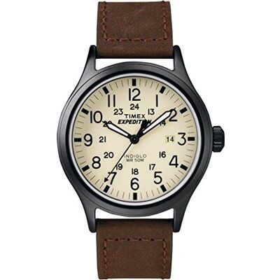 Timex Men's Expedition Scout 40mm Leather Strap Watch Timex Men's Expedition Scout 40mm Leather Strap Watch