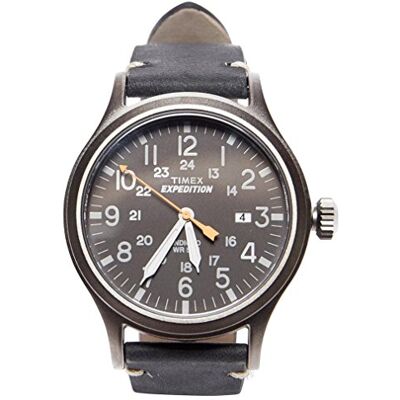 Timex Men's Expedition Scout 40mm Leather Strap Watch Timex Men's Expedition Scout 40mm Leather Strap Watch